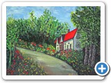 Maison au toit rouge
14x18